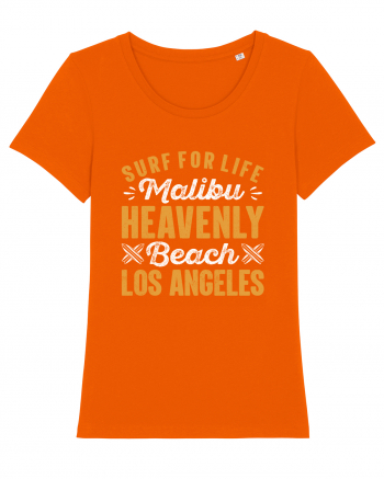 Surf For Life Malibu Heavenly Beach Los Angeles Bright Orange