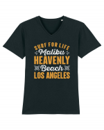 Surf For Life Malibu Heavenly Beach Los Angeles Tricou mânecă scurtă guler V Bărbat Presenter