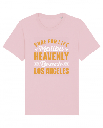 Surf For Life Malibu Heavenly Beach Los Angeles Cotton Pink