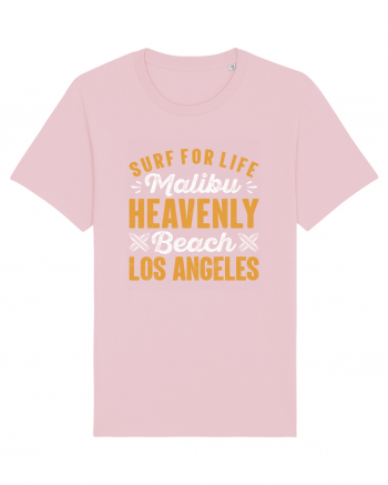 Surf For Life Malibu Heavenly Beach Los Angeles Cotton Pink