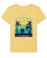 Out of the water, I am nothing Tricou mânecă scurtă guler larg fitted Damă Expresser