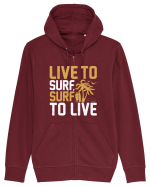 Live to surf, surf to live Hanorac cu fermoar Unisex Connector