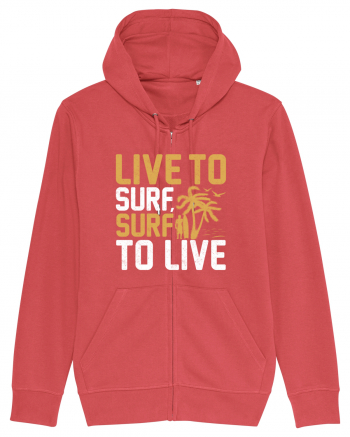 Live to surf, surf to live Carmine Red