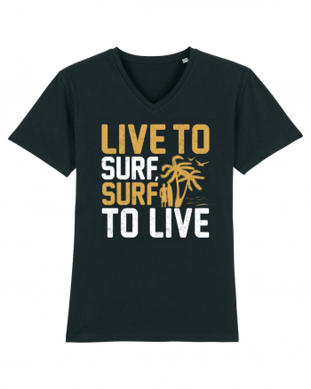 Live to surf, surf to live Black