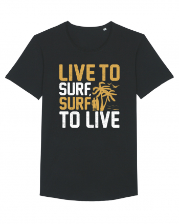 Live to surf, surf to live Black