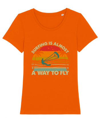 Surfing is almost a way to fly Bright Orange