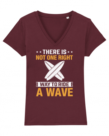 There is not one right way to ride a wave Burgundy