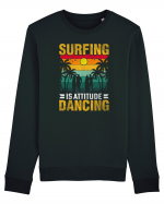 Surfing is attitude dancing Bluză mânecă lungă Unisex Rise