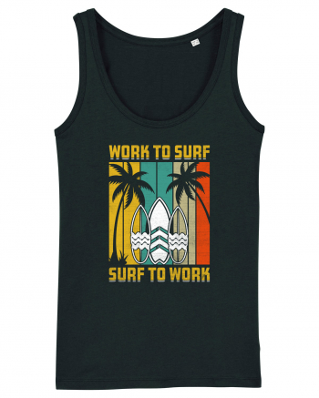 Work to surf, surf to work Black