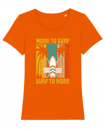 Work to surf, surf to work Bright Orange