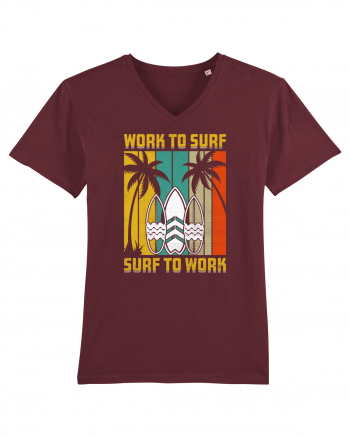 Work to surf, surf to work Burgundy