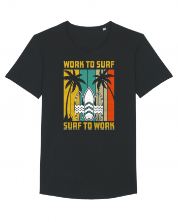 Work to surf, surf to work Black