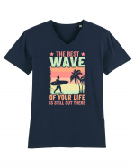 The best wave of your life is still out there Tricou mânecă scurtă guler V Bărbat Presenter