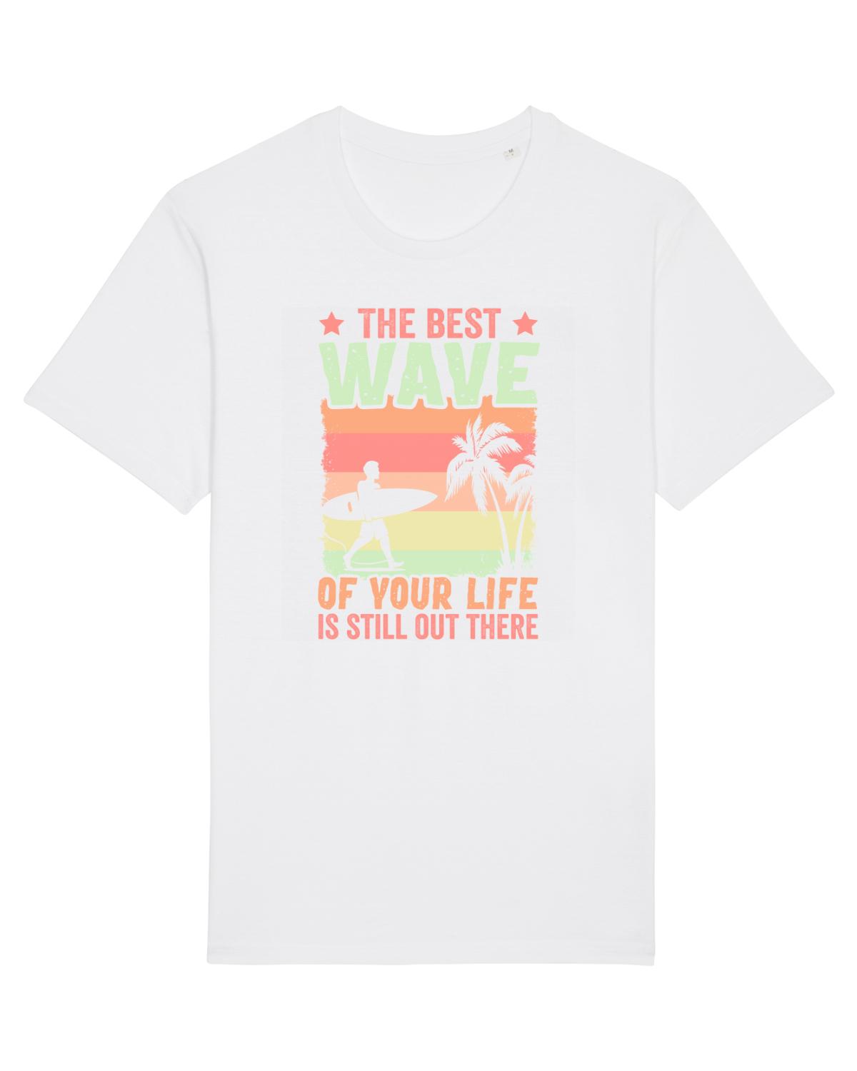 Tricou mânecă scurtă Unisex Rocker White