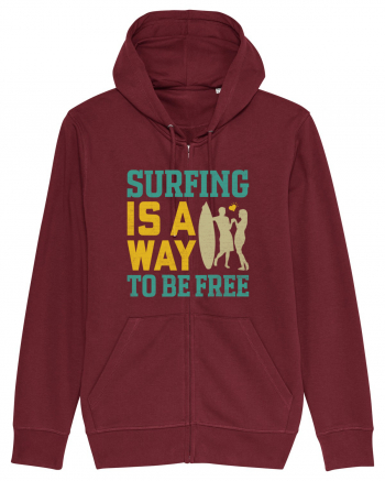 Surfing is a way to be free Burgundy