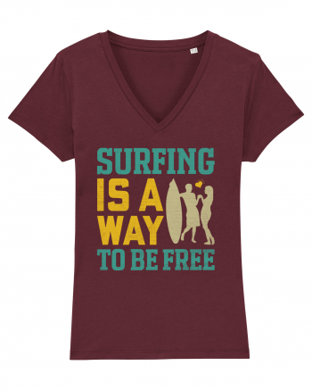 Surfing is a way to be free Burgundy