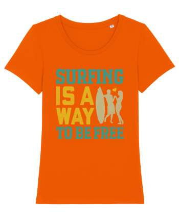 Surfing is a way to be free Bright Orange