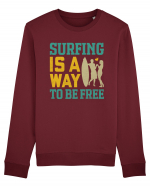 Surfing is a way to be free Bluză mânecă lungă Unisex Rise