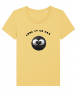 Look at me now funny eye-catching Tricou mânecă scurtă guler larg fitted Damă Expresser