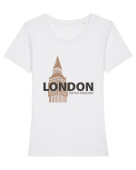 London UK Tricou mânecă scurtă guler larg fitted Damă Expresser