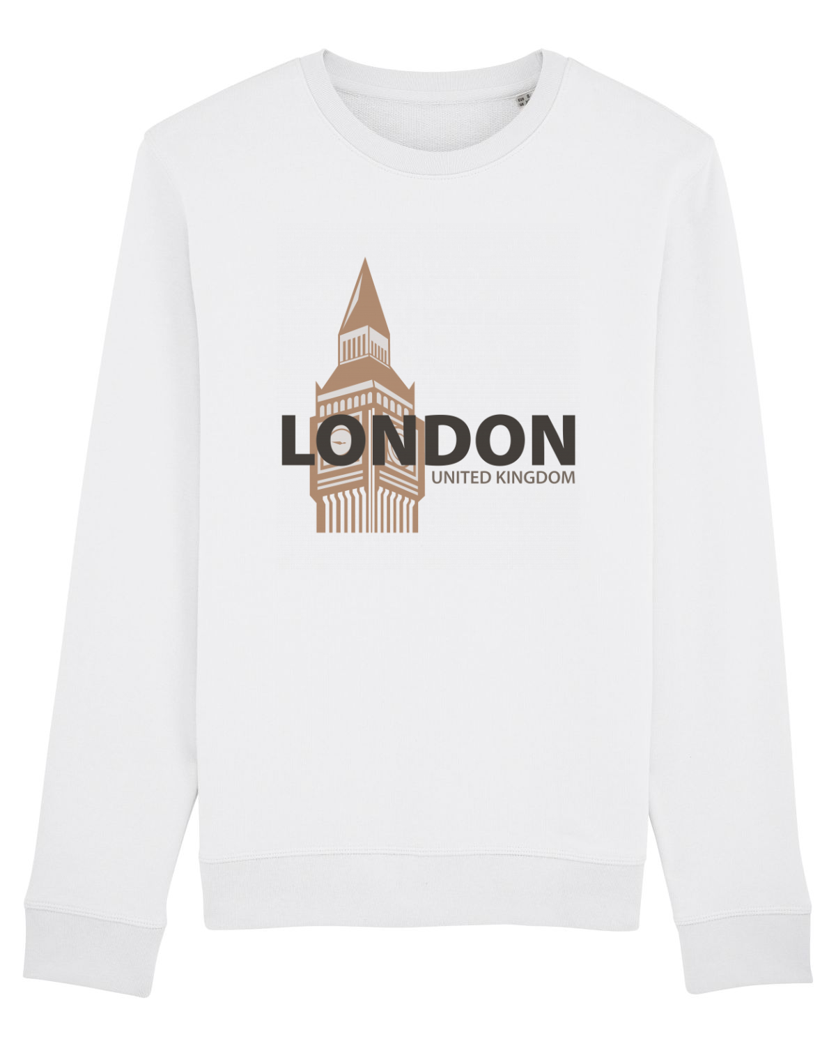 Bluză mânecă lungă Unisex Rise White