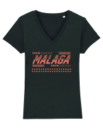 Malaga Tricou mânecă scurtă guler V Damă Evoker