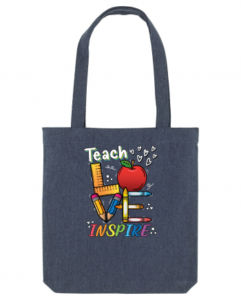 Teach Love Inspire Back to School Invata Iubeste Inspira Midnight Blue
