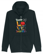 Teach Love Inspire Back to School Invata Iubeste Inspira Hanorac cu fermoar Unisex Connector