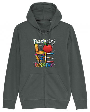 Teach Love Inspire Back to School Invata Iubeste Inspira Anthracite