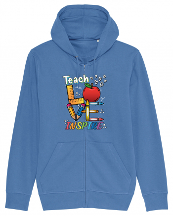 Teach Love Inspire Back to School Invata Iubeste Inspira Bright Blue