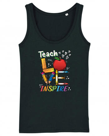 Teach Love Inspire Back to School Invata Iubeste Inspira Black