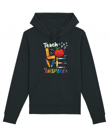 Teach Love Inspire Back to School Invata Iubeste Inspira Black