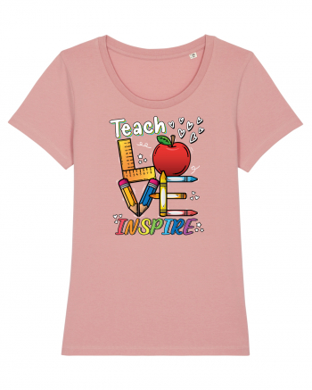 Teach Love Inspire Back to School Invata Iubeste Inspira Canyon Pink