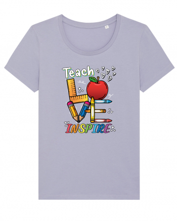 Teach Love Inspire Back to School Invata Iubeste Inspira Lavender