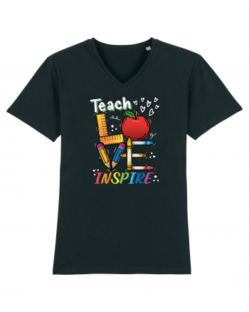 Teach Love Inspire Back to School Invata Iubeste Inspira Black
