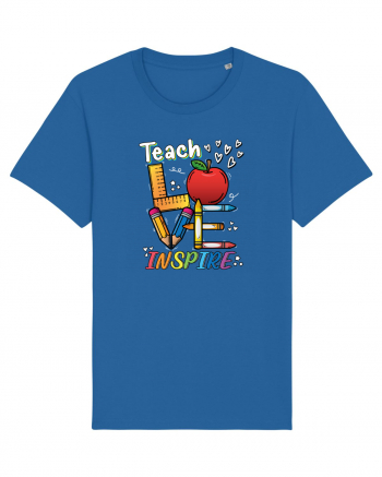 Teach Love Inspire Back to School Invata Iubeste Inspira Royal Blue