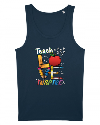 Teach Love Inspire Back to School Invata Iubeste Inspira Navy