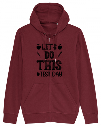 Let's do This Test Day black Burgundy