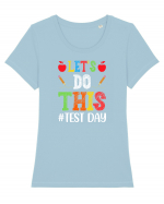 Let's do This Test Day color Tricou mânecă scurtă guler larg fitted Damă Expresser