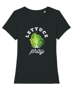Lettuce Pray - white Tricou mânecă scurtă guler larg fitted Damă Expresser