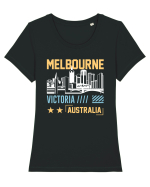 Melbourne Tricou mânecă scurtă guler larg fitted Damă Expresser