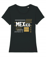Mexico City Tricou mânecă scurtă guler larg fitted Damă Expresser