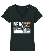 New Orleans Tricou mânecă scurtă guler V Damă Evoker