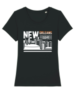 New Orleans Tricou mânecă scurtă guler larg fitted Damă Expresser