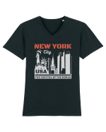 New York Tricou mânecă scurtă guler V Bărbat Presenter