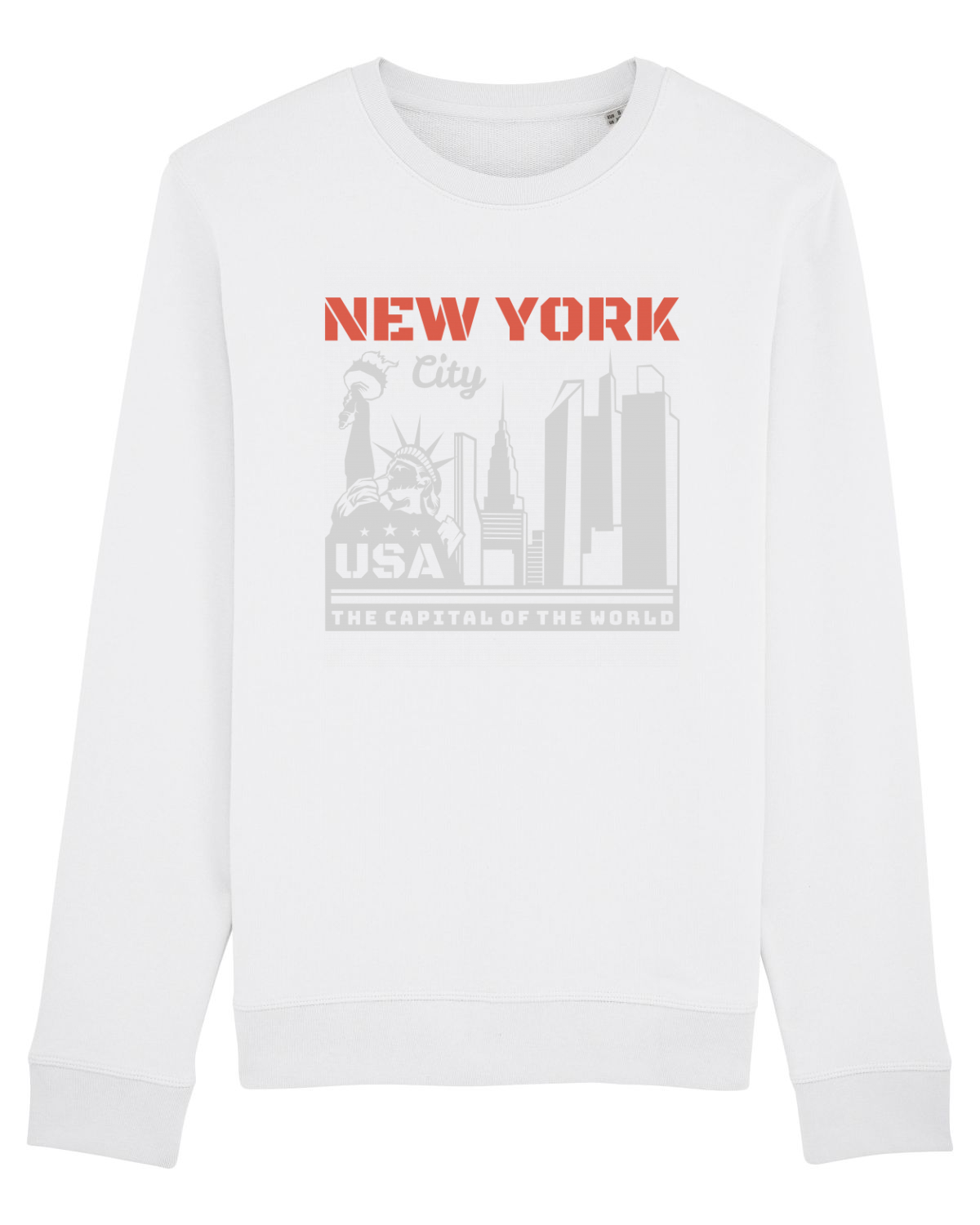 Bluză mânecă lungă Unisex Rise White