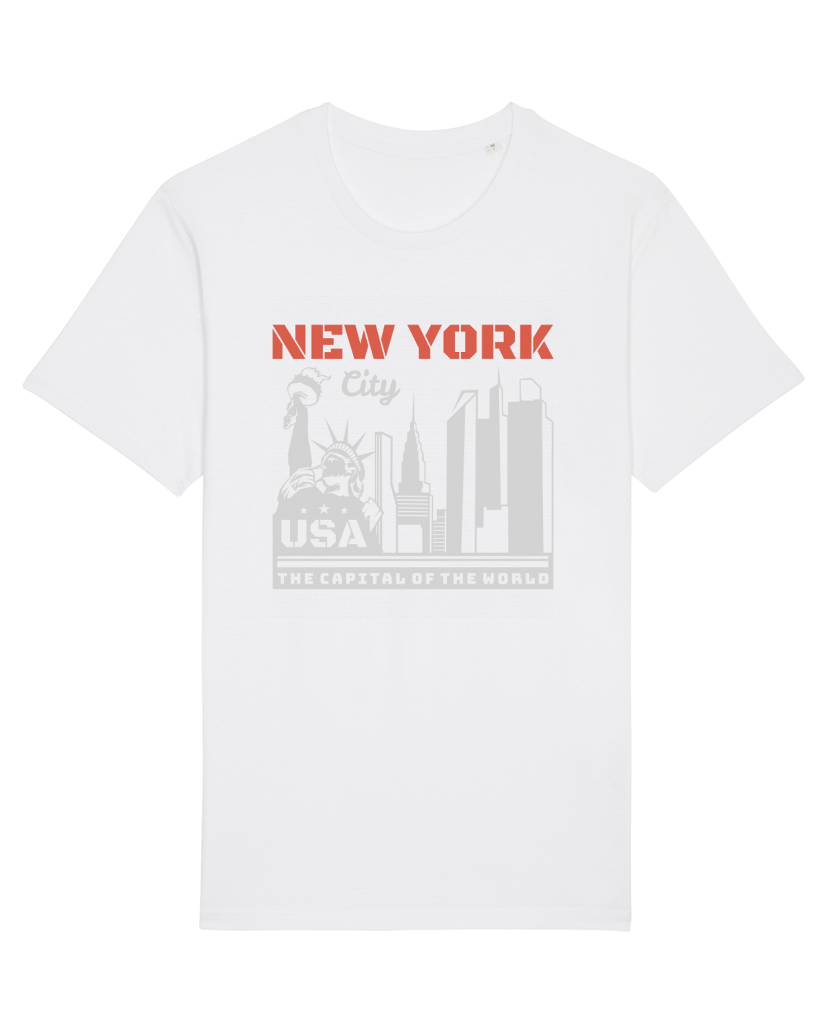Tricou mânecă scurtă Unisex Rocker White