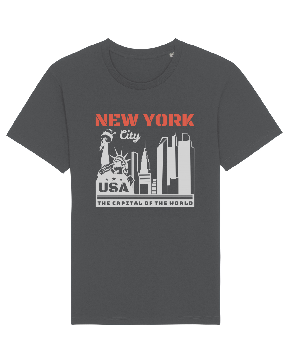 Tricou mânecă scurtă Unisex Rocker Anthracite
