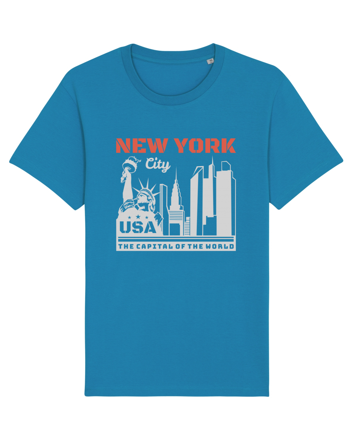 Tricou mânecă scurtă Unisex Rocker Azur