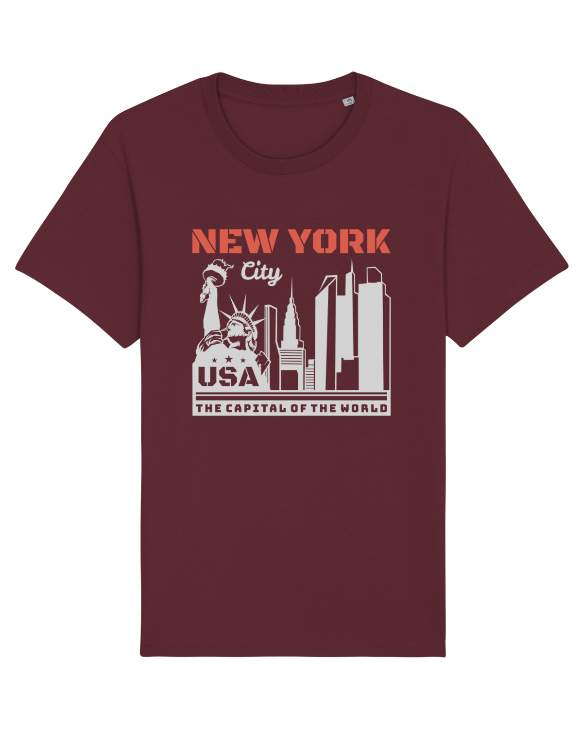 Tricou mânecă scurtă Unisex Rocker Burgundy